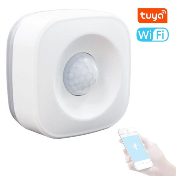 Smart Home |   Tuya Wifi Pir Motion Sensor Alarm 2.4Ghz Wireless Human Body Infrared Detector 120 Degrees  Wideangle Electronics Home Security