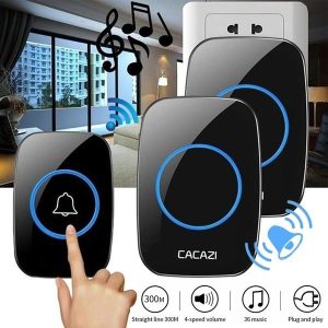 Smart Home |   Waterproof Intelligent Wireless Doorbell 300M Remote Smart Door Bell Chime (Include Eu Uk Us Plug) Electronics Smart Home