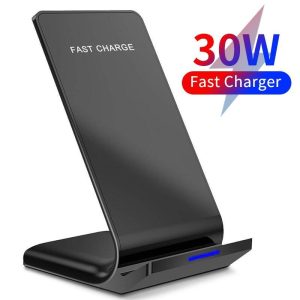 Smartphone Cases & Accessories |   30W Qi Wireless Charger Stand For Iphone 13 12 11 Pro Max Xr Samsung S20 Phone Charger Fast Charging Dock Station Phone Holder Electronics Smartphone Cases & Accessories