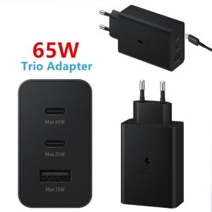 Smartphone Cases & Accessories |   65W Trio Super Fast Charger Usb-C For Samsung Galaxy S23 S22 S21 S20 Note 10 20 Ultra S10 S9 Plus + Quick Adapter Type C Cable Electronics Smartphone Cases & Accessories