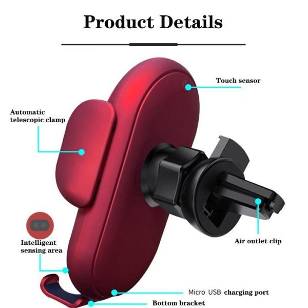 Smartphone Cases & Accessories |   New S11 Smart Infrared Sensor Car Wireless Charger Magic Clip Car Holder Mobile Phone Wireless Charger Fast Charge Electronics Smartphone Cases & Accessories