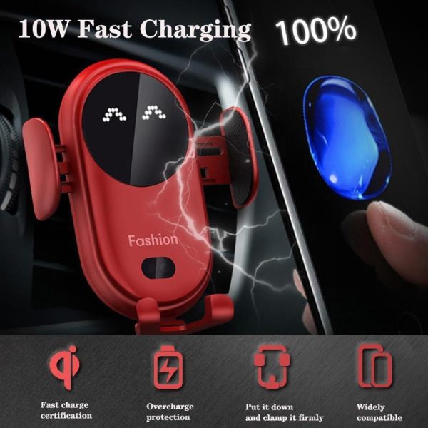 Smartphone Cases & Accessories |   New S11 Smart Infrared Sensor Car Wireless Charger Magic Clip Car Holder Mobile Phone Wireless Charger Fast Charge Electronics Smartphone Cases & Accessories