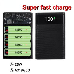 Smartphone Cases & Accessories |   Super Fast Power Bank Shell Storage Box Dual Usb Micro Type C 5V/9V 18650 Battery Case Pack For Iphone Without Battery Electronics Smartphone Cases & Accessories