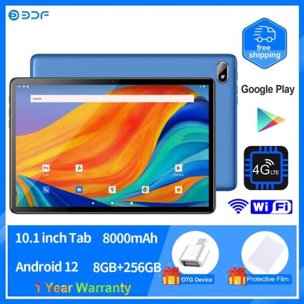 Smartphones & Tablets |   Bdf G15 10.1′ 8Gb+256Gb Android12 Tablet Pc Computer 3G/4G Lte/5G / Wifi Electronics Smartphones & Tablets