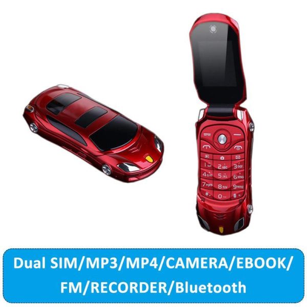 Smartphones & Tablets |   Flip Cellphone Mind Flashlight Dual Sim Card Mp3 Mp4 Fm Radio Recorder Car Model Electronics Smartphones & Tablets