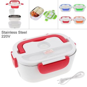 Storage |   1.5L Split Type Stainless Steel + Abs Portable Food Warmer Heating Keeping Electric Lunch Box With Spoon 220V Eu Charging Line Home & Kitchen Storage