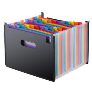 Storage |   24 Pockets Expanding File Folder A4 Organizer Portable Business File Office Supplies Document Holder Carpeta Archivador Home & Kitchen Storage