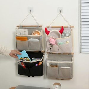 Storage |   2Pcs Wall Hanging Bags With Multiple Pockets Bathroom Door Hanging Pouch For Keys Sunglasses Wallets Hair Accessories Large Capacity Sundries Home & Kitchen Storage