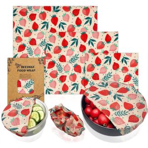 Storage |   3Pcs Reusable Storage Wrap Sustainable Organic Fruit Vegetable Cheese Food Wrapping Paper Bpa & Plastic Free Beeswax Food Wrap Home & Kitchen Storage