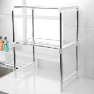 Storage |   Adjustable Microwave Oven Stainless Steel 3 Tiers Shelf Kitchen Storage Rack Home & Kitchen Storage