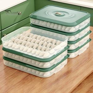 Storage |   Dumpling Organizer Stackable Cold Retention Pp Convenient Use Refrigerator Organizer Kitchen Supplies Home & Kitchen Storage