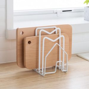 Storage |   Groove Design Cutting Board Rack Anti-Slip Wrought Lron Drying Stand Pot Lid Organizer Kitchen Utensil Home & Kitchen Storage