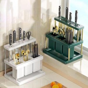 Storage |   Multipurpose Cutlery Chopstick Drainer Holder Space Saving Cutlery Drying Rack New Kitchen Rack Home & Kitchen Storage