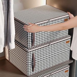 Storage |   Quilt Bag Visible Window Household Supplies Easy Access Reinforced Handle Quilt Organizer Convenient Organizing Non-Woven Fabric Home & Kitchen Storage