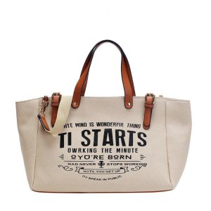 Storage |   Yogodlns Tote Bag Fashion Letter Large Capacity Canvas Shoulder Bag Casual Big Handbags Home & Kitchen Storage