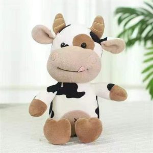 Stuffed Toys |   26cm  Cartoon Milk Cow Plush Doll Cute Simulation Cattle Animals Plush Toys Soft Stuffed Sweater Cow Pillow Kids Birthday Gifts Stuffed Toys Stuffed Toys