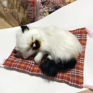 Stuffed Toys |   Baby Bear Simulation Cute Cat Kitten Sound Plush Doll Toy With Sleeping Mat Home Decor Stuffed Toys Stuffed Toys