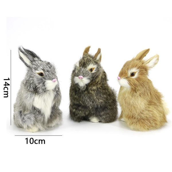 Stuffed Toys |   Mini Rabbits Plush Toys Animal Easter Bunny Simulation Rabbit Ornaments Toy Gift Animal Model Figurine Shop Window Showcase Dolls & Accessories Dolls & Accessories