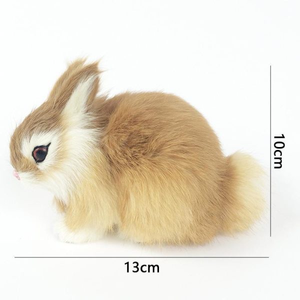 Stuffed Toys |   Mini Rabbits Plush Toys Animal Easter Bunny Simulation Rabbit Ornaments Toy Gift Animal Model Figurine Shop Window Showcase Dolls & Accessories Dolls & Accessories