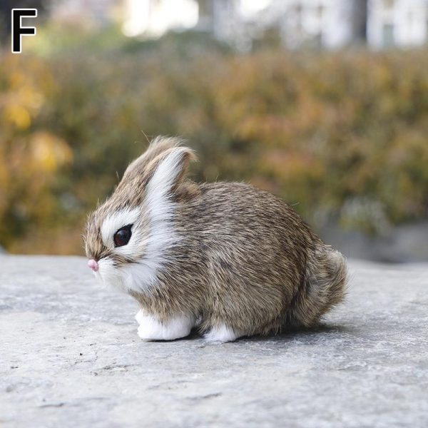 Stuffed Toys |   Mini Rabbits Plush Toys Animal Easter Bunny Simulation Rabbit Ornaments Toy Gift Animal Model Figurine Shop Window Showcase Dolls & Accessories Dolls & Accessories