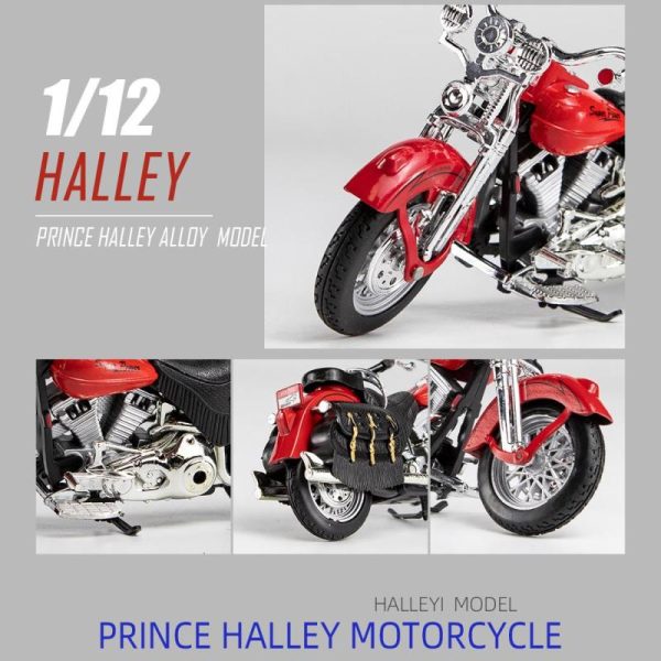 Toy Cars |   1/12 Scale Prince Halley Diecast Motorcycle Model Toy For Kids Toddler Boys Girls Gift Collection Toy Cars Toy Cars