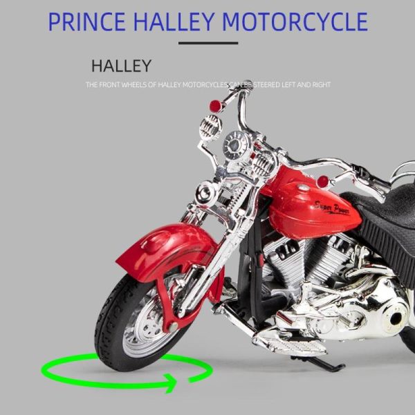 Toy Cars |   1/12 Scale Prince Halley Diecast Motorcycle Model Toy For Kids Toddler Boys Girls Gift Collection Toy Cars Toy Cars