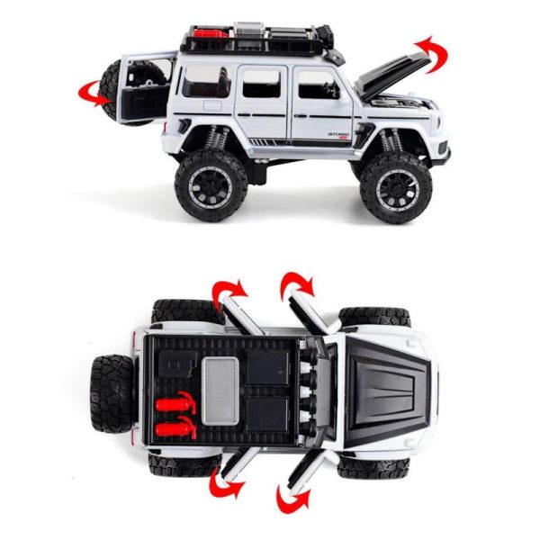 Toy Cars |   1/32 Scale Brabus G700 Diecast Car Model Toy, Pull Back Toy Vehicle With Sound And Light For Kids Toddler Boys Girls Gift Collection Toy Cars Toy Cars