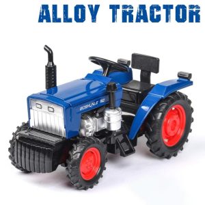 Toy Cars |   1/32 Scale Farm Tractor Car Model, Diecast Alloy Metal Vehicle With Sound And Light, Pull Back Gift Toys For Children Toy Cars Toy Cars