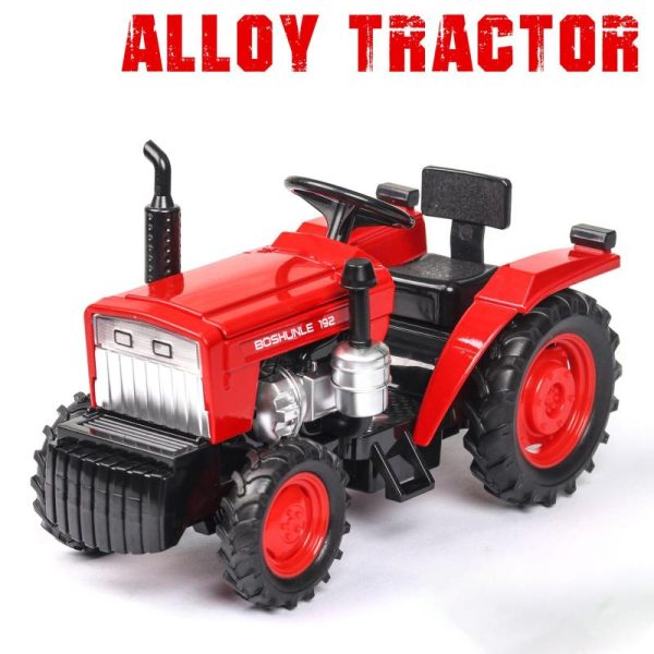 Toy Cars |   1/32 Scale Farm Tractor Car Model, Diecast Alloy Metal Vehicle With Sound And Light, Pull Back Gift Toys For Children Toy Cars Toy Cars