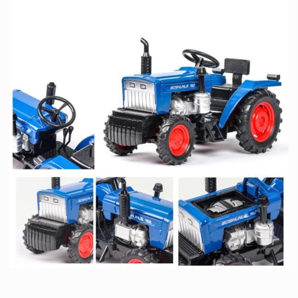 Toy Cars |   1/32 Scale Farm Tractor Car Model, Diecast Alloy Metal Vehicle With Sound And Light, Pull Back Gift Toys For Children Toy Cars Toy Cars