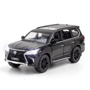 Toy Cars |   1/32 Scale Lexus Lx570 Off-Road Alloy Diecast Car Model, Pull Back Metal Vehicle Toy With Sound And Light 6 Open Doors For Kids Adults Gift Collection Toy Cars Toy Cars