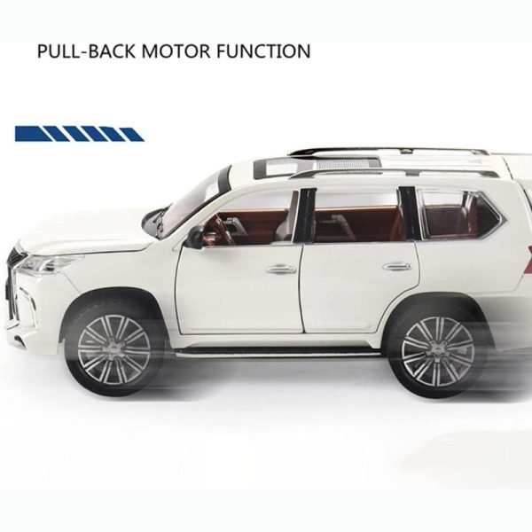 Toy Cars |   1/32 Scale Lexus Lx570 Off-Road Alloy Diecast Car Model, Pull Back Metal Vehicle Toy With Sound And Light 6 Open Doors For Kids Adults Gift Collection Toy Cars Toy Cars