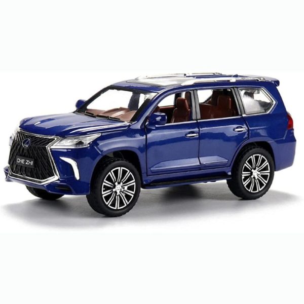 Toy Cars |   1/32 Scale Lexus Lx570 Off-Road Alloy Diecast Car Model, Pull Back Metal Vehicle Toy With Sound And Light 6 Open Doors For Kids Adults Gift Collection Toy Cars Toy Cars