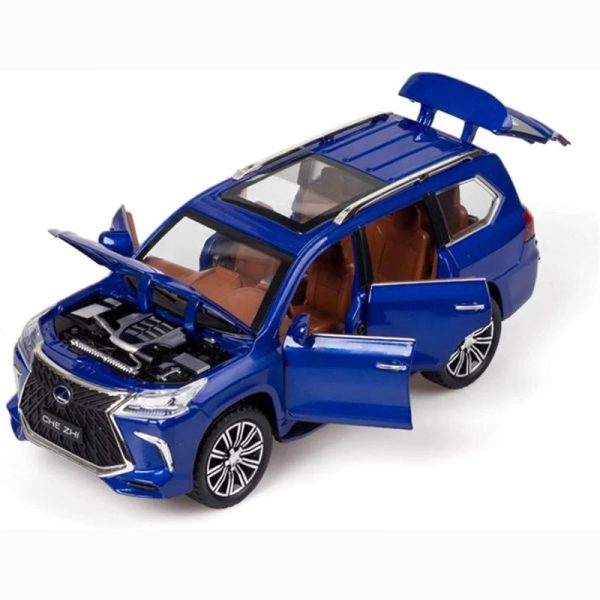 Toy Cars |   1/32 Scale Lexus Lx570 Off-Road Alloy Diecast Car Model, Pull Back Metal Vehicle Toy With Sound And Light 6 Open Doors For Kids Adults Gift Collection Toy Cars Toy Cars