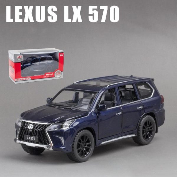 Toy Cars |   1/32 Scale Lexus Lx570 Off-Road Alloy Diecast Car Model, Pull Back Metal Vehicle Toy With Sound And Light 6 Open Doors For Kids Adults Gift Collection Toy Cars Toy Cars