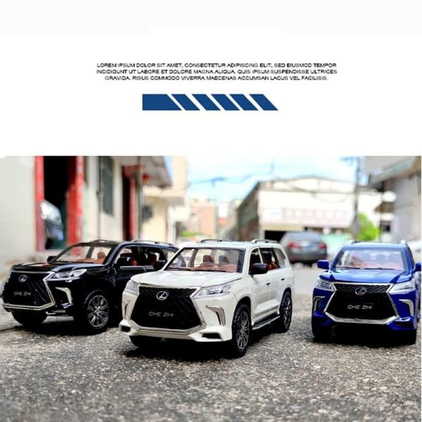 Toy Cars |   1/32 Scale Lexus Lx570 Off-Road Alloy Diecast Car Model, Pull Back Metal Vehicle Toy With Sound And Light 6 Open Doors For Kids Adults Gift Collection Toy Cars Toy Cars