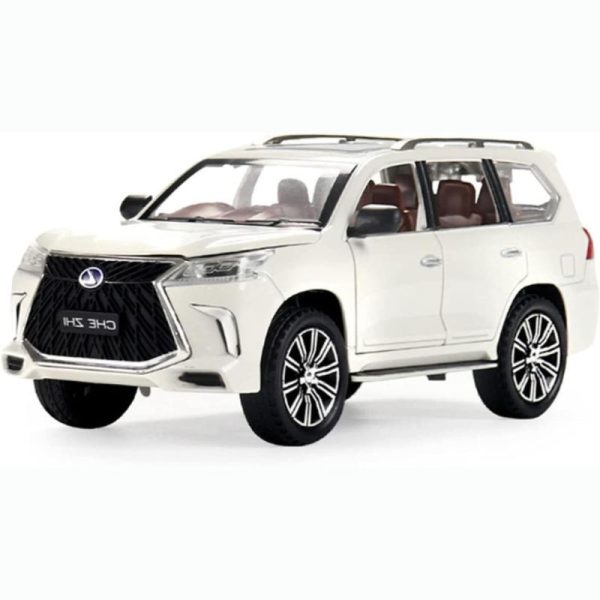 Toy Cars |   1/32 Scale Lexus Lx570 Off-Road Alloy Diecast Car Model, Pull Back Metal Vehicle Toy With Sound And Light 6 Open Doors For Kids Adults Gift Collection Toy Cars Toy Cars