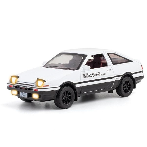 Toy Cars |   1/32 Scale Toyota Ae86 Initial D Model Car, Zinc Alloy Pull Back Toy Car With Sound And Light For Kids Boy Girl Gift Toy Cars Toy Cars