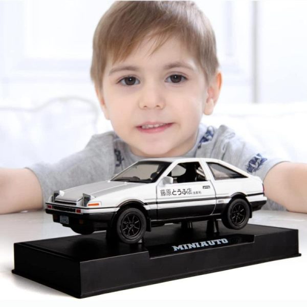 Toy Cars |   1/32 Scale Toyota Ae86 Initial D Model Car, Zinc Alloy Pull Back Toy Car With Sound And Light For Kids Boy Girl Gift Toy Cars Toy Cars