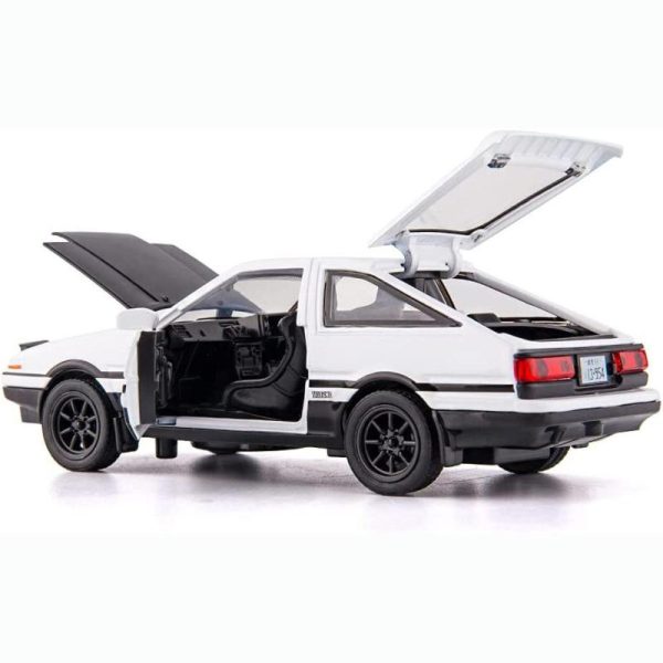 Toy Cars |   1/32 Scale Toyota Ae86 Initial D Model Car, Zinc Alloy Pull Back Toy Car With Sound And Light For Kids Boy Girl Gift Toy Cars Toy Cars