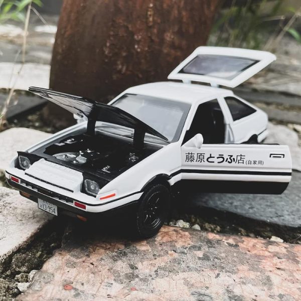 Toy Cars |   1/32 Scale Toyota Ae86 Initial D Model Car, Zinc Alloy Pull Back Toy Car With Sound And Light For Kids Boy Girl Gift Toy Cars Toy Cars