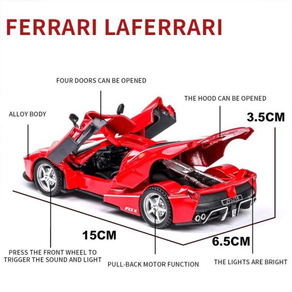 Toy Cars |   1:32Fxx K Alloy Sports Car Model Toy Christmas Gifts For Children Toy Cars Toy Cars