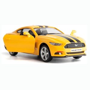 Toy Cars |   1:36 Scale Ford Mustang Diecasting Alloy Car Model Toy, Pull Back Vehicles Toy Car For Toddlers Kids Boys Girls Gift Yellow Toy Cars Toy Cars