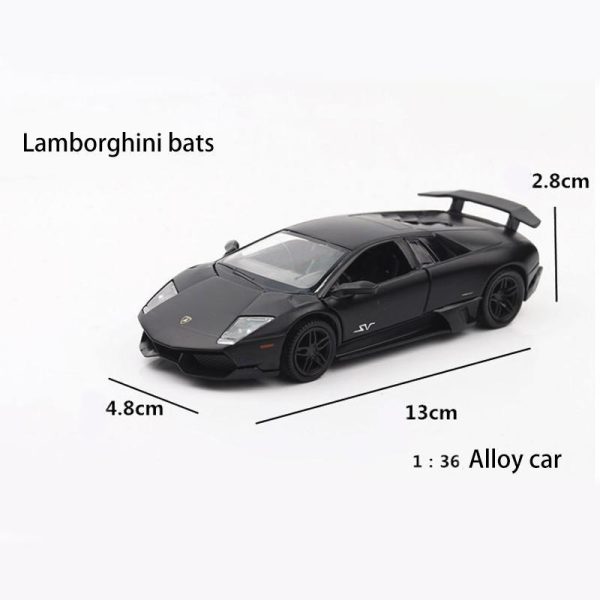 Toy Cars |   1/36 Scale Lambo Bats Diecast Car Model Toy, Pull Back Toy Vehicle For Kids Toddler Boys Girls Gift Collection Toy Cars Toy Cars