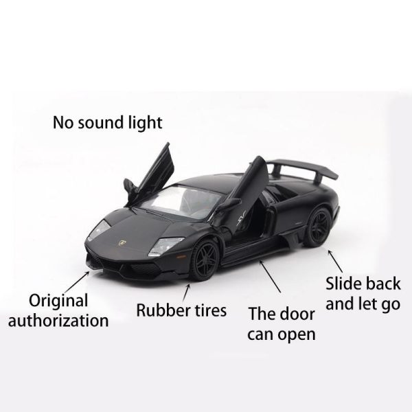 Toy Cars |   1/36 Scale Lambo Bats Diecast Car Model Toy, Pull Back Toy Vehicle For Kids Toddler Boys Girls Gift Collection Toy Cars Toy Cars