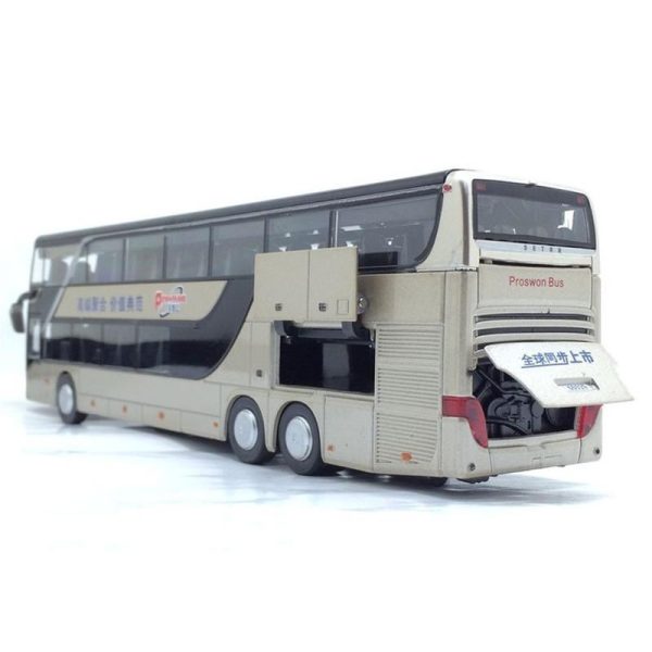 Toy Cars |   Alloy Pull Back Bus Model High Imitation Double Sightseeing Bus Flash Toy Vehicle Toy Cars Toy Cars