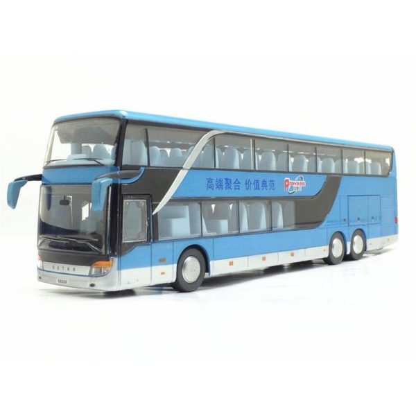 Toy Cars |   Alloy Pull Back Bus Model High Imitation Double Sightseeing Bus Flash Toy Vehicle Toy Cars Toy Cars