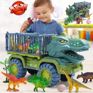 Toy Cars |   New Children’s Dinosaur Toy Car Large Engineering Vehicle Model Educational Toy Transport Vehicle Toy Boy Girl With Dinosaur Gift Toy Cars Toy Cars