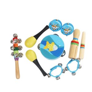 Toy Musical Instruments |   10Pcs/Set Musical Toys Percussion Instruments Band Rhythm Kit Including Tambourine Maracas Toy Musical Instruments Toy Musical Instruments