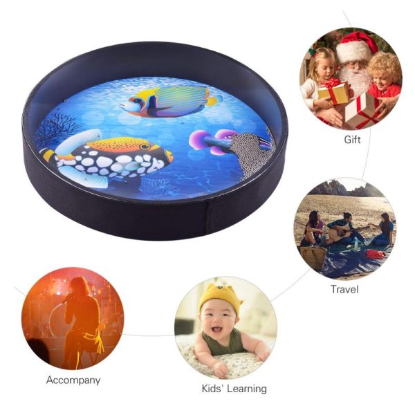 Toy Musical Instruments |   16 Inch Ocean Drum Wooden Handheld Sea Wave Drum Percussion Instrument Gentle Sea Sound Musical Toy Toy Musical Instruments Toy Musical Instruments